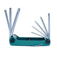 Раскладной набор шестигранных антивандальных ключей - 8 шт. (T9H,T10H,T15H,T20H,T25H, T27H,T30H,T40H