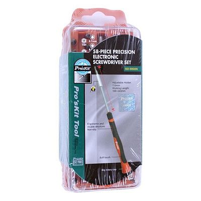 Отвертка с набором бит (58шт) для работы с электроникой ProsKit SD-9808N