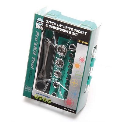 Набор сменных головок и бит с держателем  (27-в-1, 1/4'') ProsKit SD-2318M