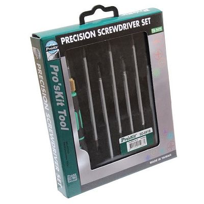 Реверсивная отвертка с набором сменных двусторонних насадок 7 шт. ProsKit SD-081B