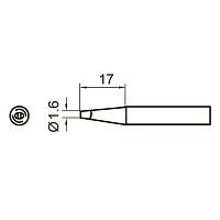 Паяльное жало, клин, 1,6мм (вн.д.4мм, вн.д.6,3мм) ProsKit 5SI-216N-1.6D