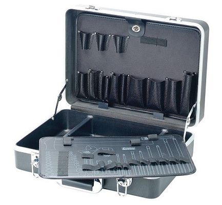 Кейс из твердого пластика для инструментов, 2 съемных поддона с вшитыми карманами и слотами  ProsKit