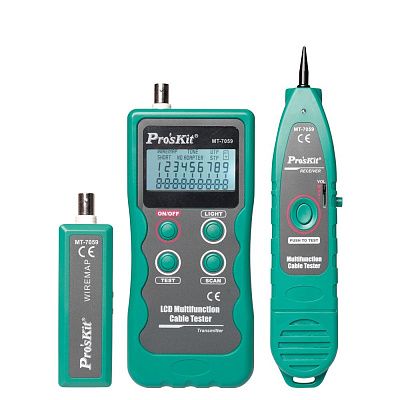 Кабельный тестер с ЖК дисплеем ProsKit MT-7059