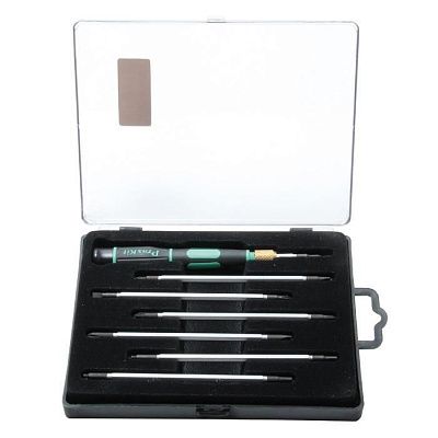 Реверсивная отвертка с набором сменных двусторонних насадок 7 шт. ProsKit SD-081B